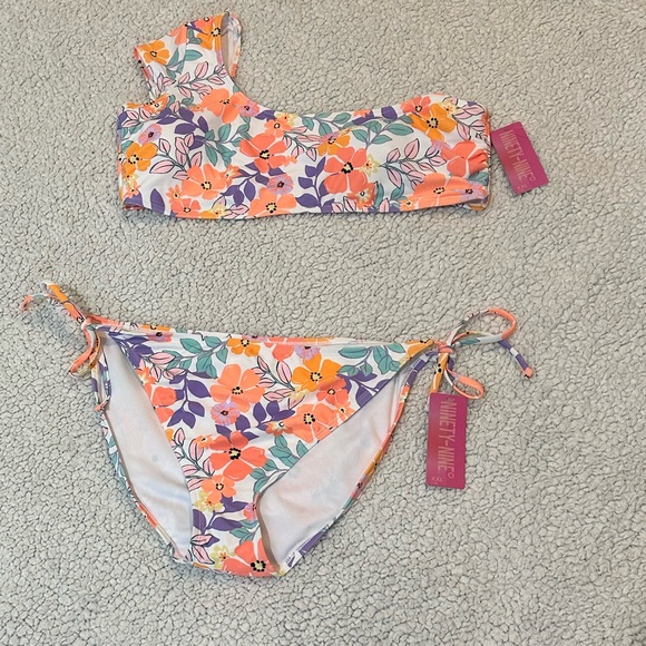 Junior Ninety-Nine XXL (19) Wild Grdn Bikini NWT One shoulder Removable bra cups - Picture 8 of 9